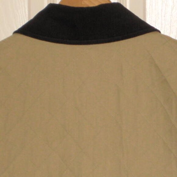 L.L. Bean Medium Petite Tan Quilted Snap Long Coat Thermore Chore Barn Excellent - Picture 10 of 16